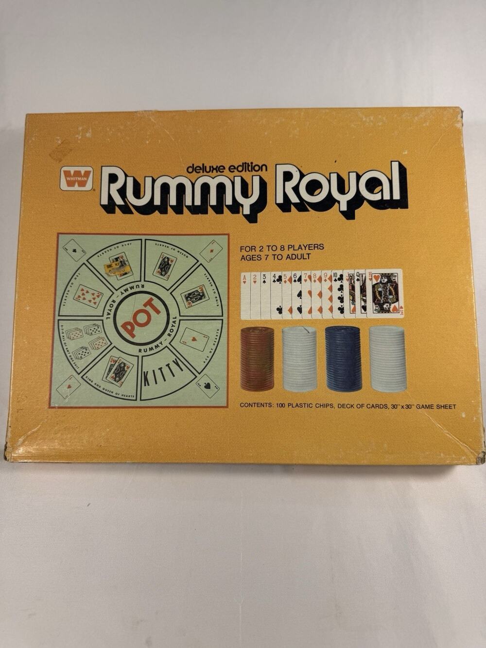 Vtg 1975 Rummy Royal Game "Deluxe Edition" by Whitman W/different Vtg Card Deck